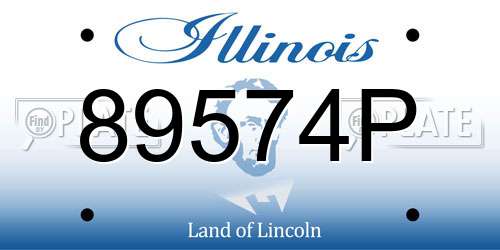 89574P Illinois License Plate