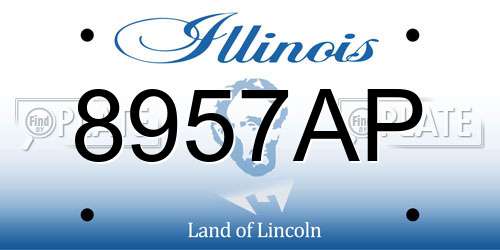 8957AP Illinois License Plate