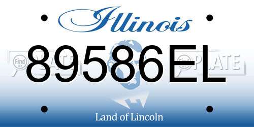 89586EL Illinois License Plate