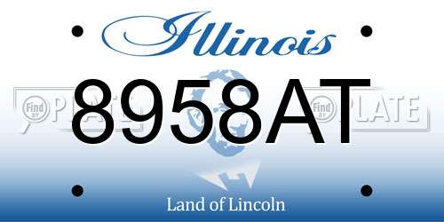 8958AT Illinois License Plate