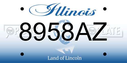 8958AZ Illinois License Plate