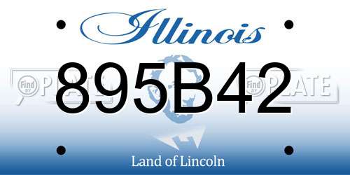 895B42 Illinois License Plate