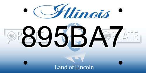 895BA7 Illinois License Plate