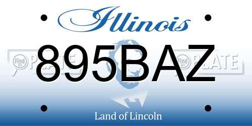 895BAZ Illinois License Plate