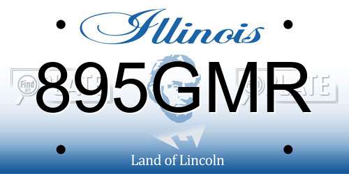 895GMR Illinois License Plate