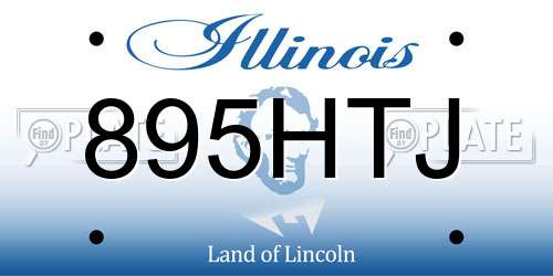 895HTJ Illinois License Plate