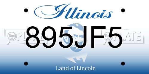 895JF5 Illinois License Plate