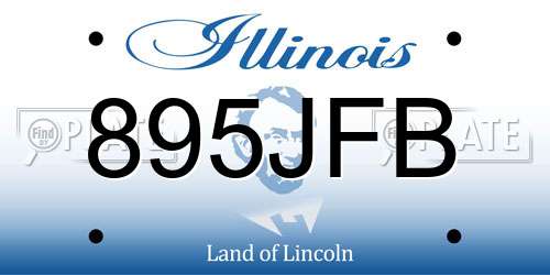 895JFB Illinois License Plate