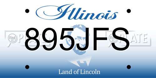 895JFS Illinois License Plate