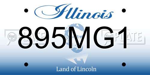 895MG1 Illinois License Plate