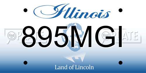 895MGI Illinois License Plate