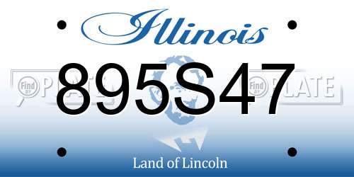 895S47 Illinois License Plate