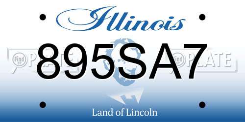 895SA7 Illinois License Plate