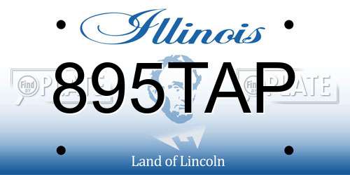895TAP Illinois License Plate