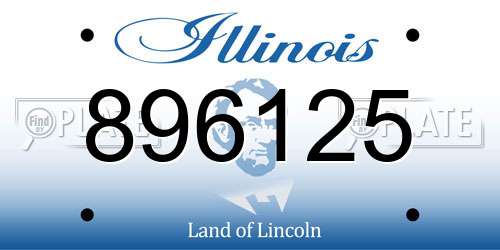 896125 Illinois License Plate