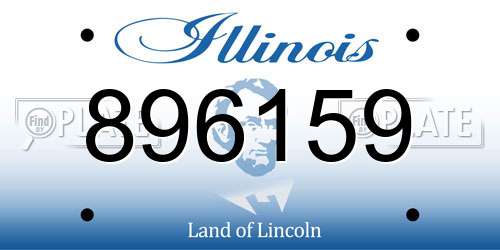896159 Illinois License Plate