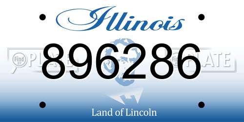 896286 Illinois License Plate