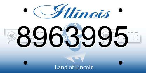 8963995 Illinois License Plate