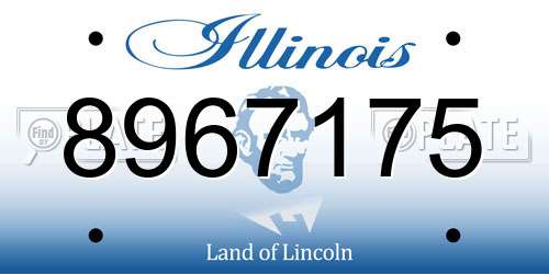 8967175 Illinois License Plate