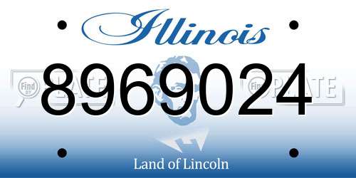 8969024 Illinois License Plate