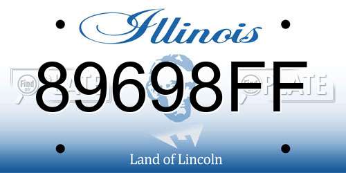 89698FF Illinois License Plate