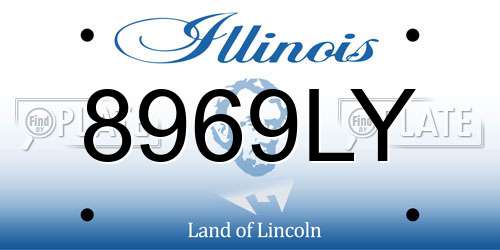 8969LY Illinois License Plate