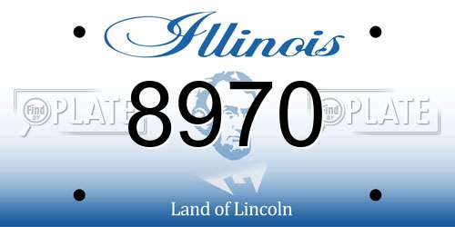 8970 Illinois License Plate
