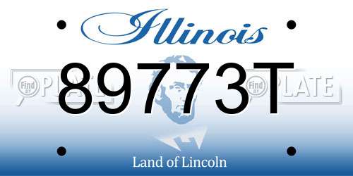 89773T Illinois License Plate