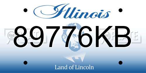 89776KB Illinois License Plate