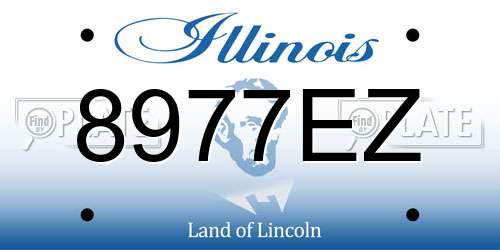 8977EZ Illinois License Plate
