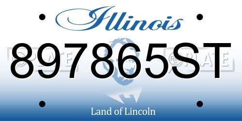 897865ST Illinois License Plate