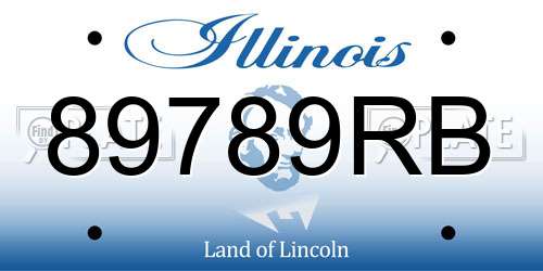 89789RB Illinois License Plate