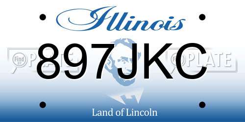 897JKC Illinois License Plate