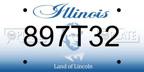 897T32 Illinois License Plate