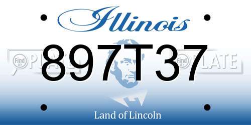 897T37 Illinois License Plate