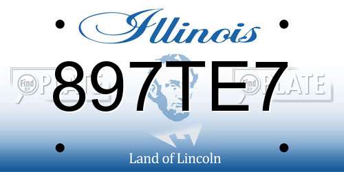 897TE7 Illinois License Plate
