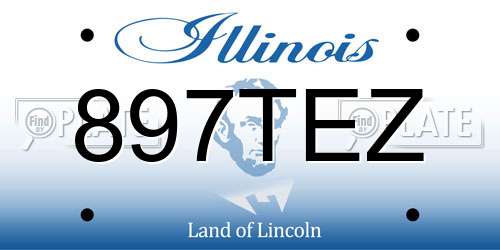 897TEZ Illinois License Plate