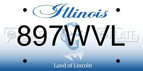 897WVL Illinois License Plate