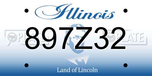 897Z32 Illinois License Plate