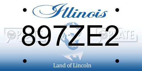 897ZE2 Illinois License Plate