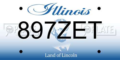 897ZET Illinois License Plate