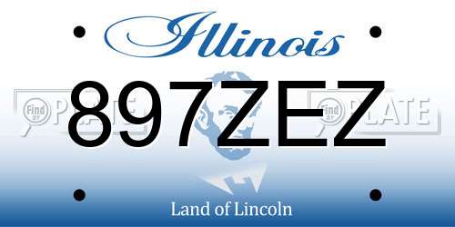 897ZEZ Illinois License Plate