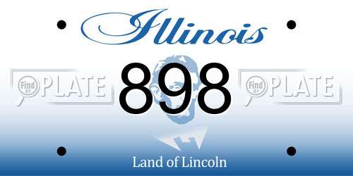 898 Illinois License Plate