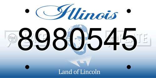 8980545 Illinois License Plate