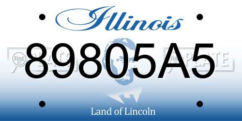 89805A5 Illinois License Plate