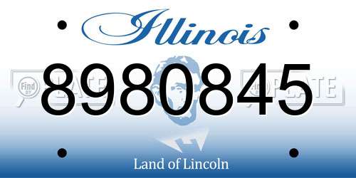 8980845 Illinois License Plate
