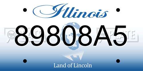 89808A5 Illinois License Plate