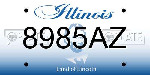 8985AZ Illinois License Plate
