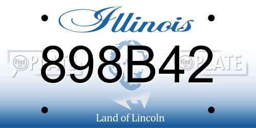 898B42 Illinois License Plate