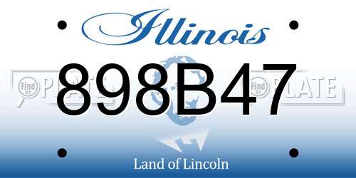 898B47 Illinois License Plate